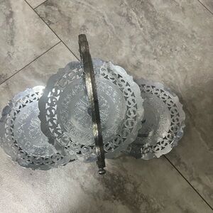 Silver Party Decorations for a Stunning Celebration tiered tray